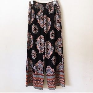 Black Mandala Bohemian Palazzo Pant